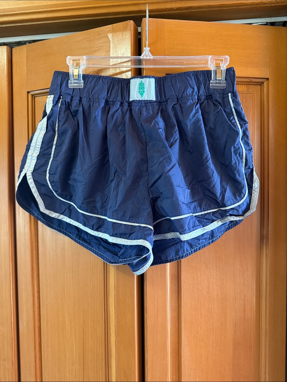 Women’s Free People periwinkle Running Shorts with Light Trim. Size M.